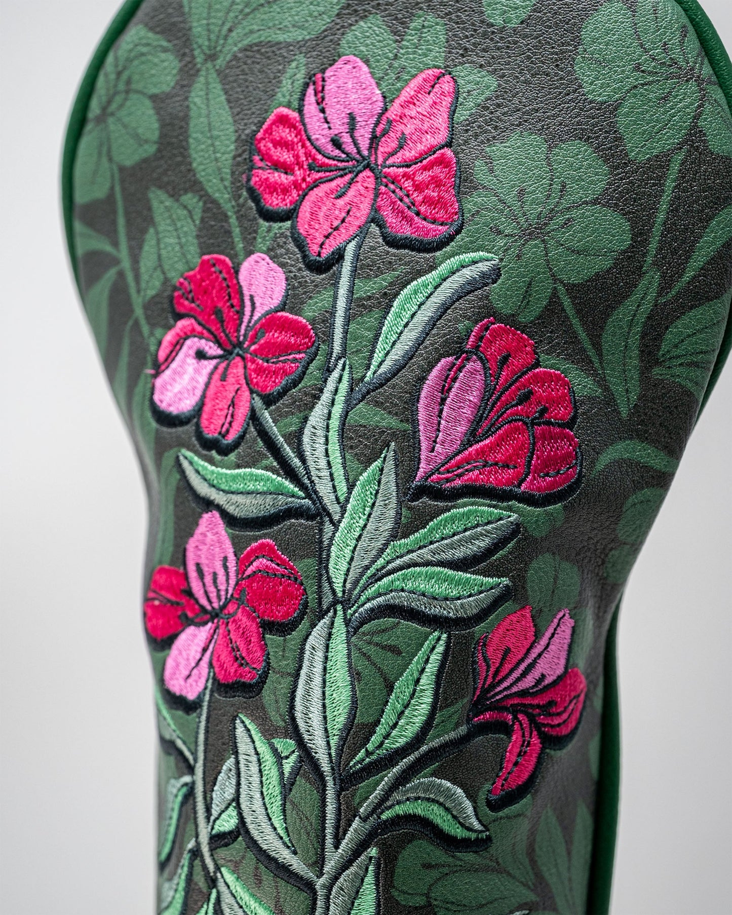 Hibiscus Bloom Fairway Cover featuring vibrant floral design and durable material for club protection.