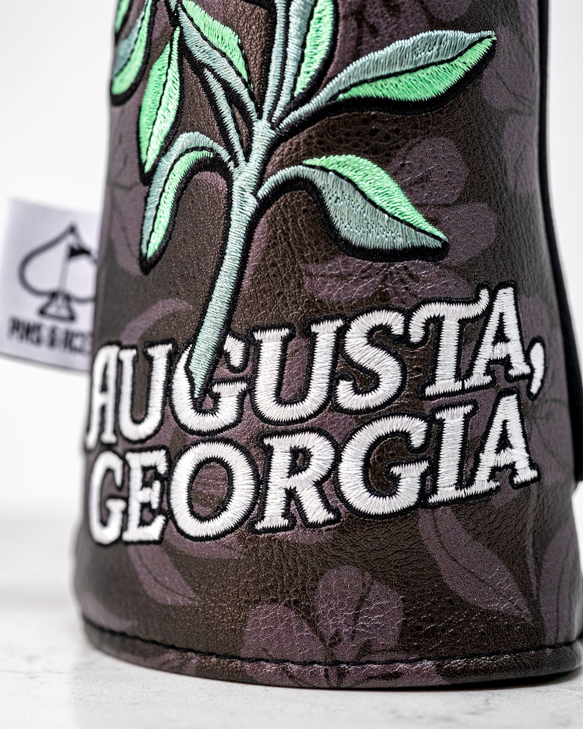 Alt text: Hibiscus Bloom hybrid golf cover featuring vibrant floral design, perfect for protecting golf clubs.