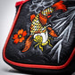 Koi Flow mallet putter cover featuring an artistic koi fish design on a dark background.
