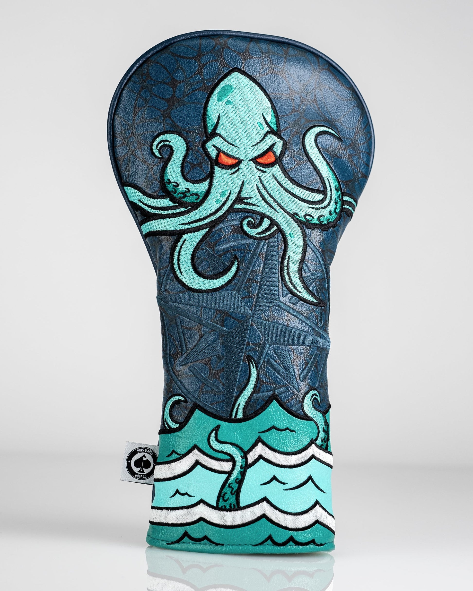 Kraken Driver Cover featuring a vibrant octopus design on a sleek black background.