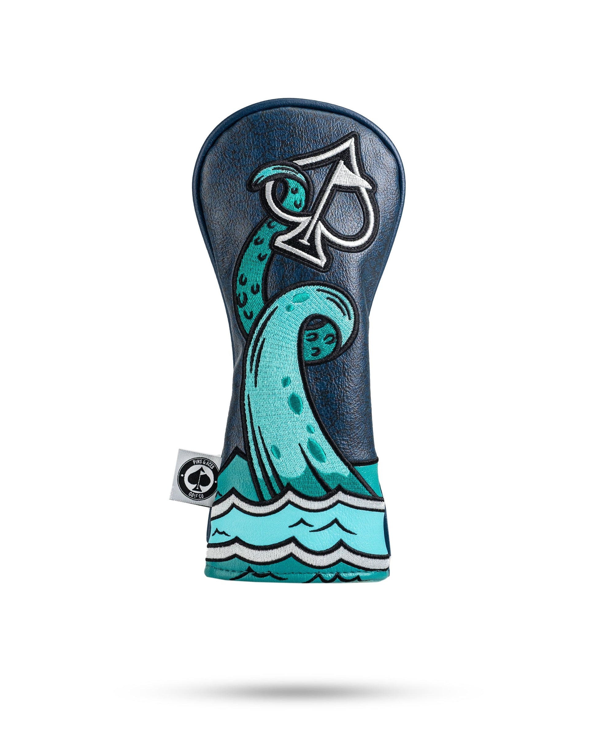 "Kraken hybrid golf cover featuring a sleek design with a bold Kraken graphic, ideal for driver and fairway clubs."