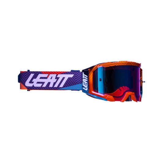 LEATT PROTECTION GOGGLE VELOCITY 5.5 NEON ORANGE WITH IRIZ BLUE UC 26% LENS