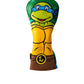 TMNT Leonardo fairway cover featuring a front view of the character with a blue bandana and sword.