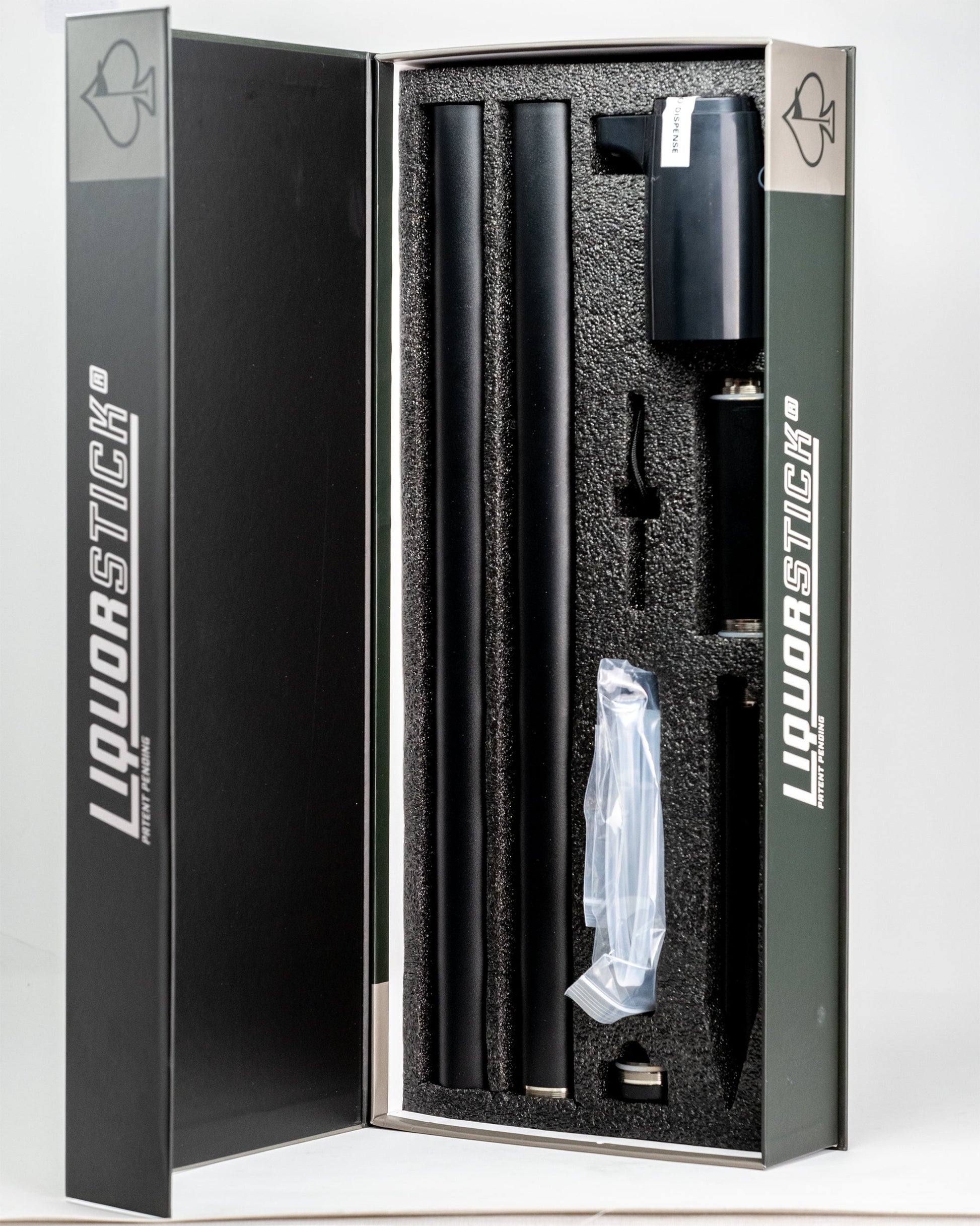 LiquorStick® 3.0 in black, featuring a sleek, modern design with a comfortable grip and easy-to-use functionality.