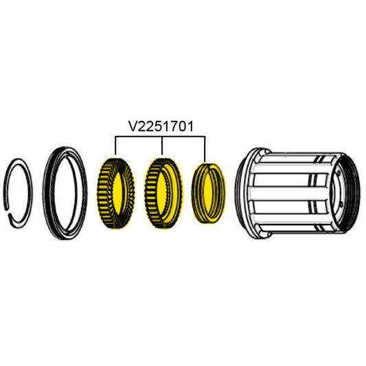 MAVIC FREEHUB KIT ID360 40T RATCHETS + ROAD SPRING + GREASE + PAD