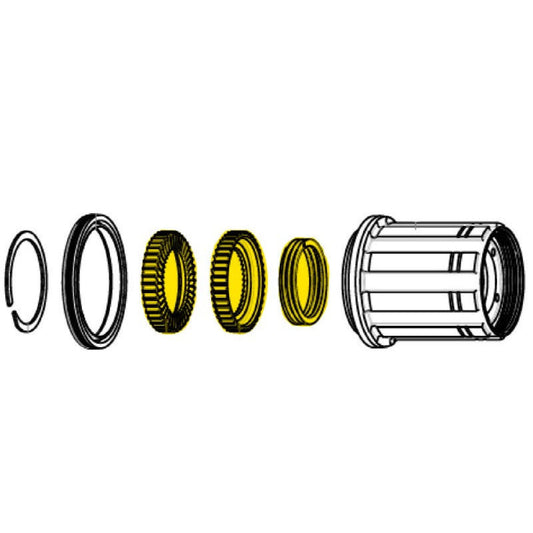 MAVIC FREEHUB KIT ID360 40T RATCHETS + MTB SPRING + GREASE + PAD