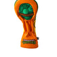 Michelangelo TMNT fairway cover in vibrant orange, featuring a ninja turtle design with a playful expression, ideal for golf clubs.