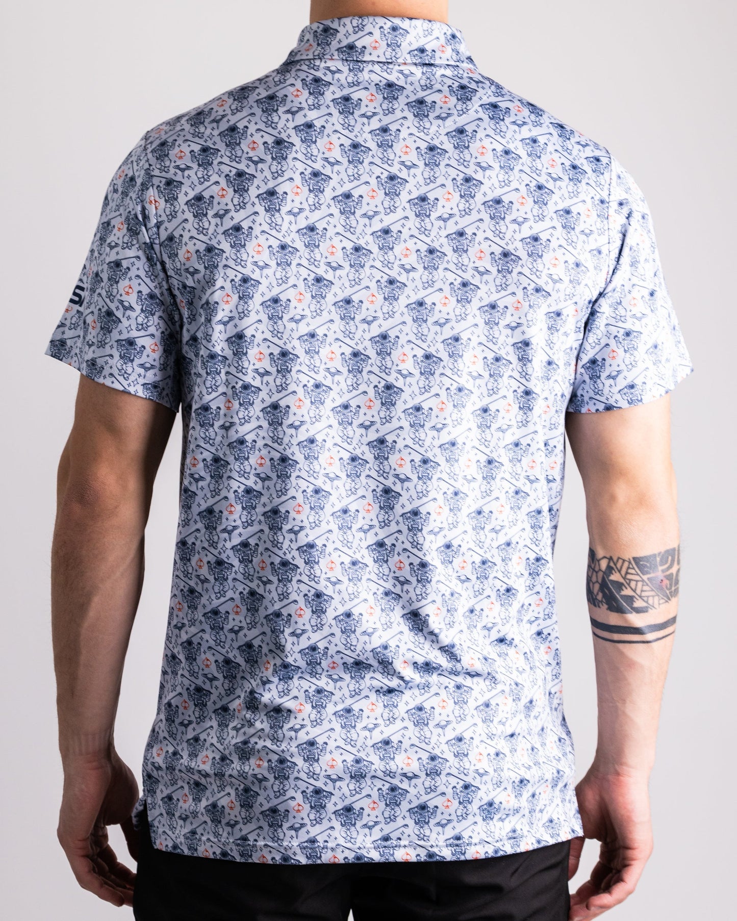 Gray NASA Space Walker polo shirt featuring the iconic NASA logo on the chest.