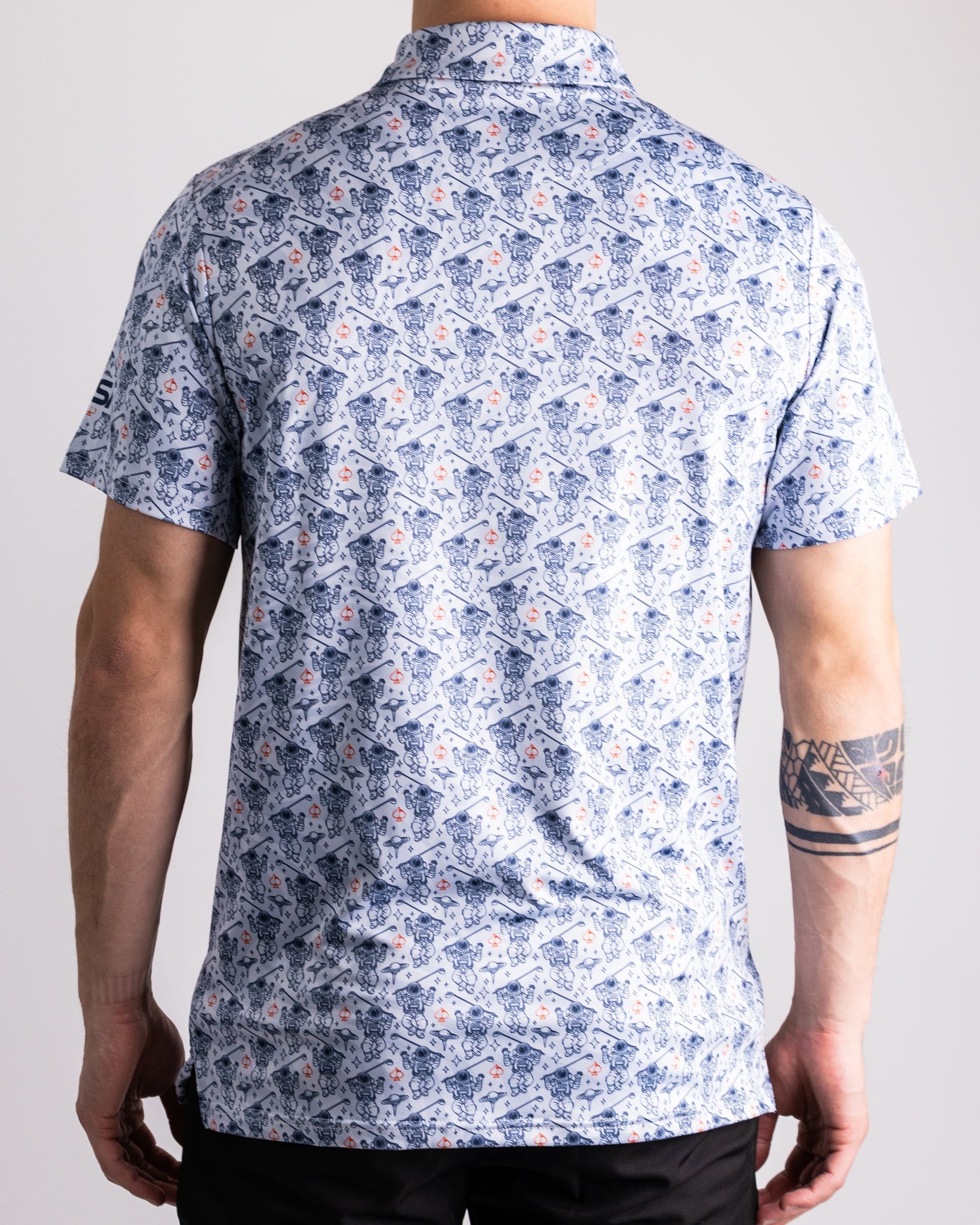 Gray NASA Space Walker polo shirt featuring the iconic NASA logo on the chest.