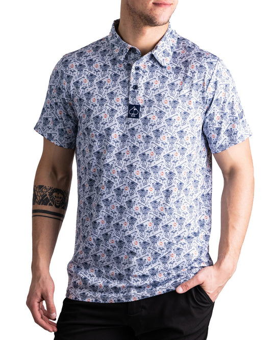 Gray NASA Space Walker polo shirt featuring the iconic NASA logo embroidered on the chest.