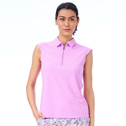 Nikki Sleeveless Polo Radiant Lilac