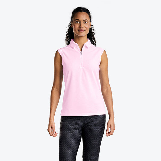 Nikki Sleeveless Polo Quiet Pink