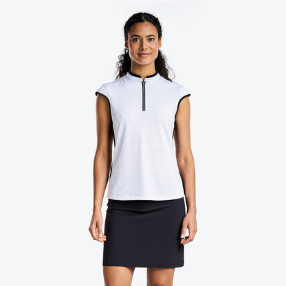 Brianna Sleveless Mock in White