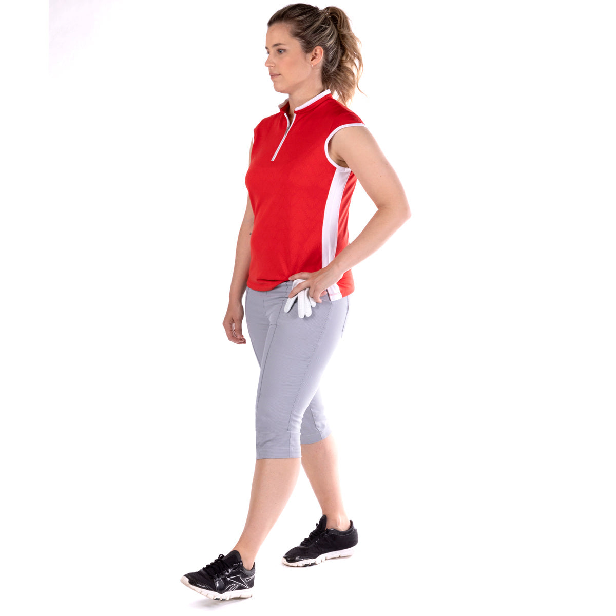 Brianna Sleveless Mock in Red