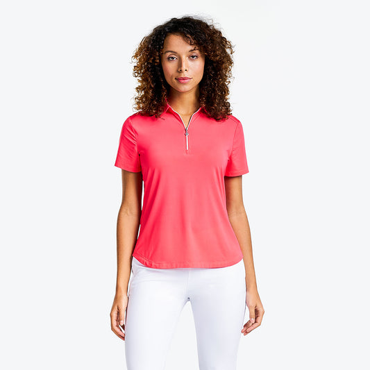Naila Short Sleeve Polo Geranium