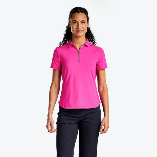 Naila Short Sleeve Polo Magenta