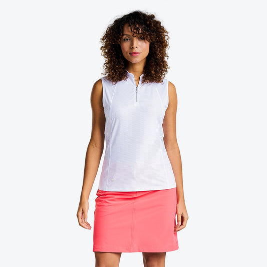 Bernice Sleeveless Mock in White