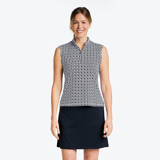 Lydie Sleeveless Mock Black