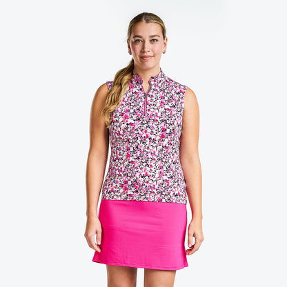 Linsay Sleeveless Mock Magenta