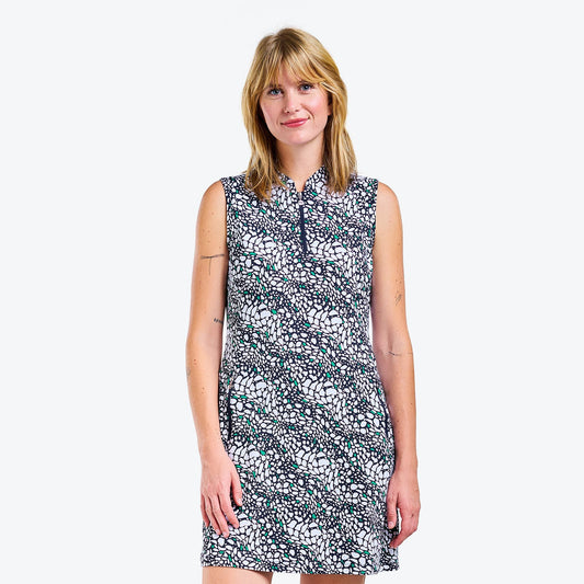 Leanna Dress Navy White