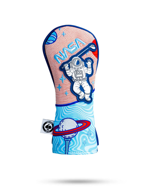 Hybrid cover featuring a vibrant NASA Space Walk design with astronauts and cosmic elements.