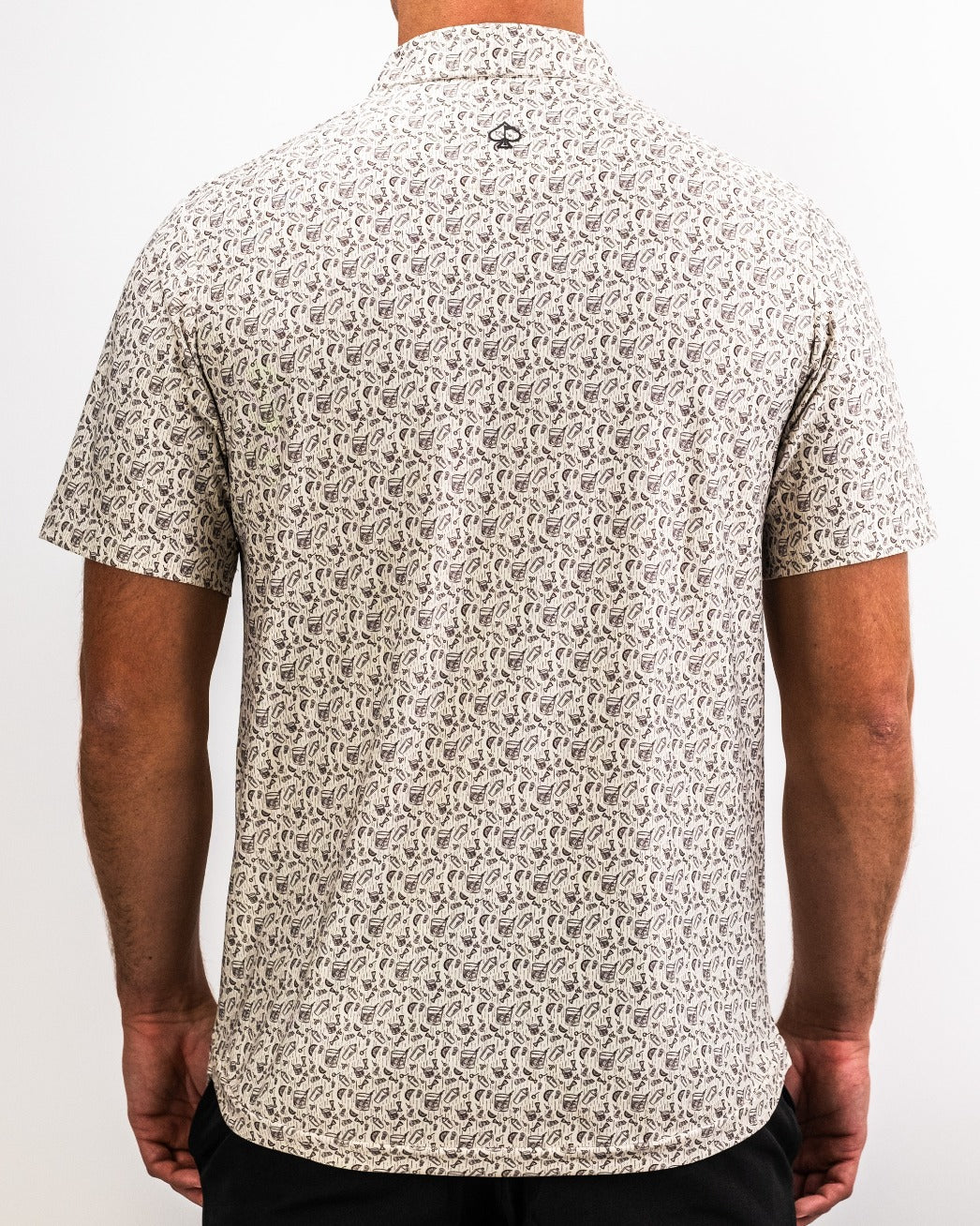 Men's Player Preferred Polo in Old Fashioned design, featuring a unique pattern and a classic collar, ideal for stylish golfers.