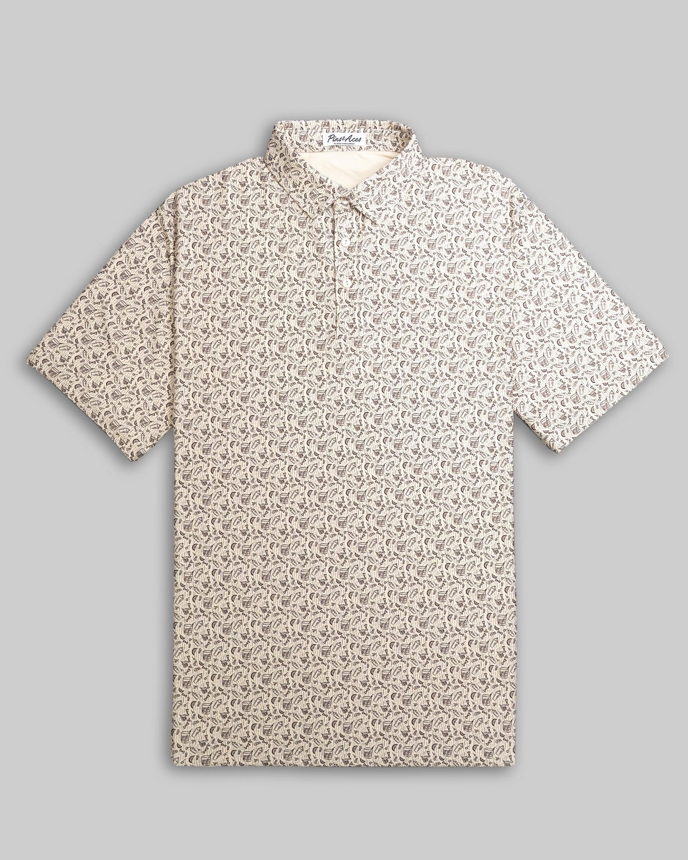 Player Preferred Polo in Old Fashioned design features a vintage-inspired pattern, perfect for stylish golfers on the course.