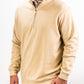 Men's beige Player Preferred™ Pullover in sand color, featuring a quarter-zip collar and relaxed fit.