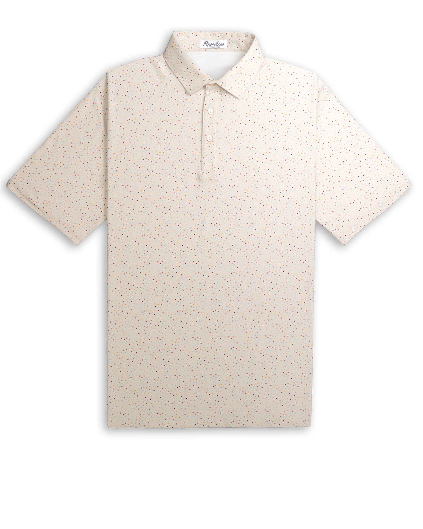 Men's Player Preferred™ Polo in Terrazzo, featuring a lightweight design and vibrant, colorful pattern.