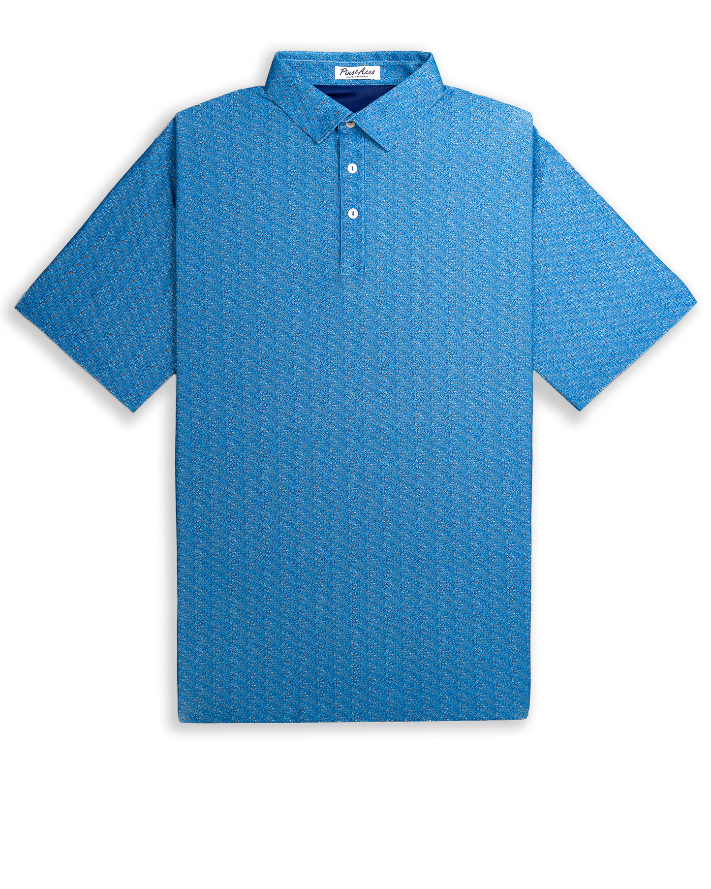 Player Preferred™ Polo in Cosmic Swirl design, featuring a vibrant, multicolored pattern with a classic collar and short sleeves.