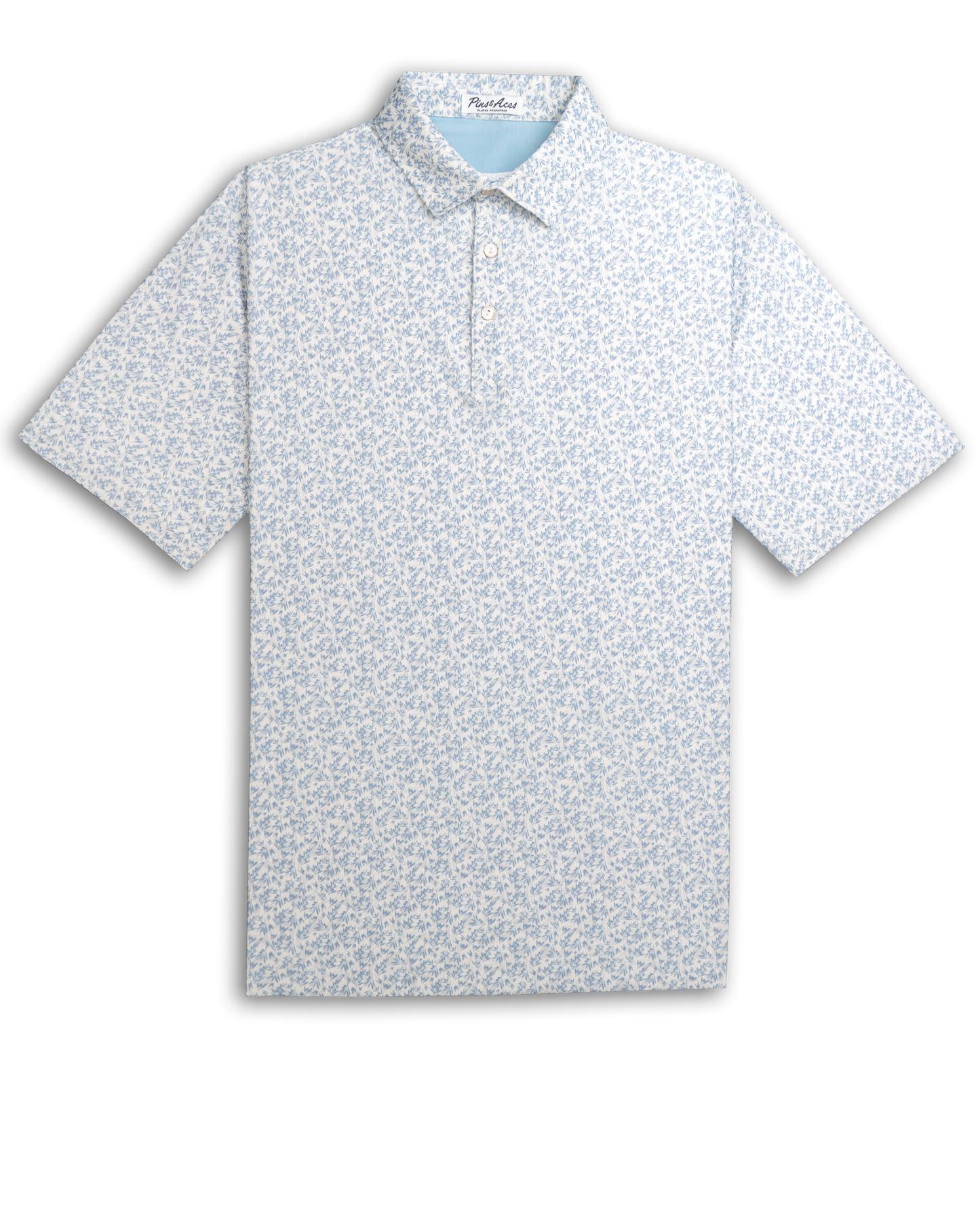 Olive green Player Preferred™ Polo shirt displayed on a wooden background.