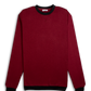 Red crewneck sweatshirt with black collar and cuffs, labeled Player Preferred™ Merlot, displayed against a black background.