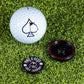 Pop Out Medallion Ball Marker in Black, featuring a sleek design and convenient pop-out mechanism for easy use.