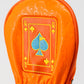 Orange Crush fairway cover featuring a Queen of Spades design, stylishly crafted for golf clubs.