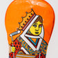 Orange Crush Queen of Spades fairway cover featuring a vibrant orange color and a spade graphic design.