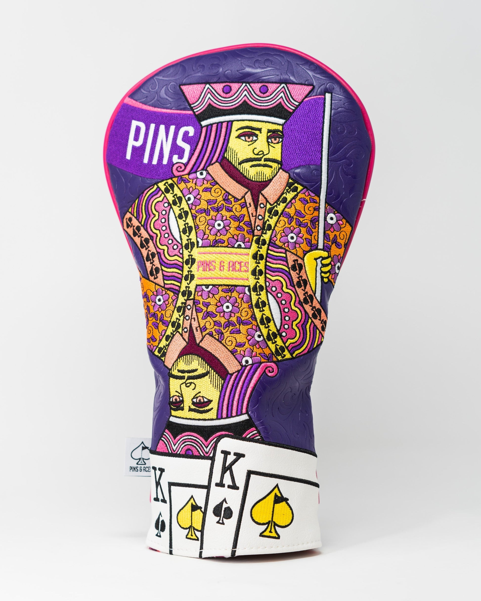 Pink Lemonade King of Spades driver cover featuring vibrant colors and playful design.