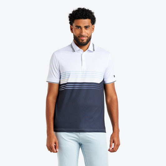 Asher Polo White/Navy