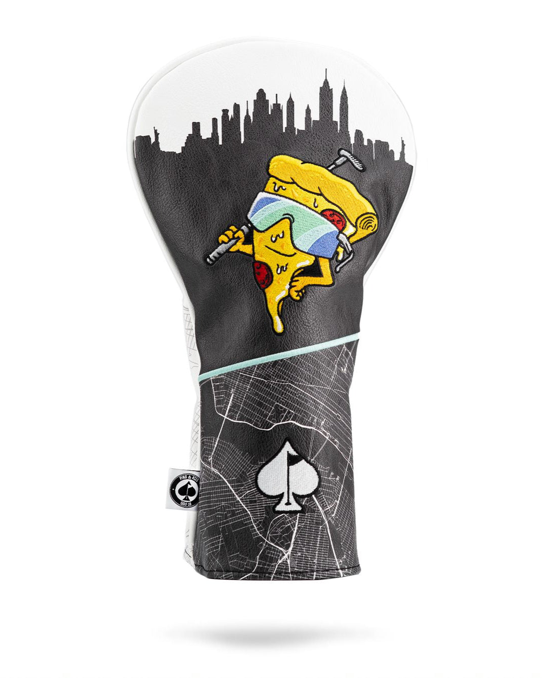 Shady Slice Driver Cover featuring a colorful shark venom and cactus design, ideal for golf enthusiasts.