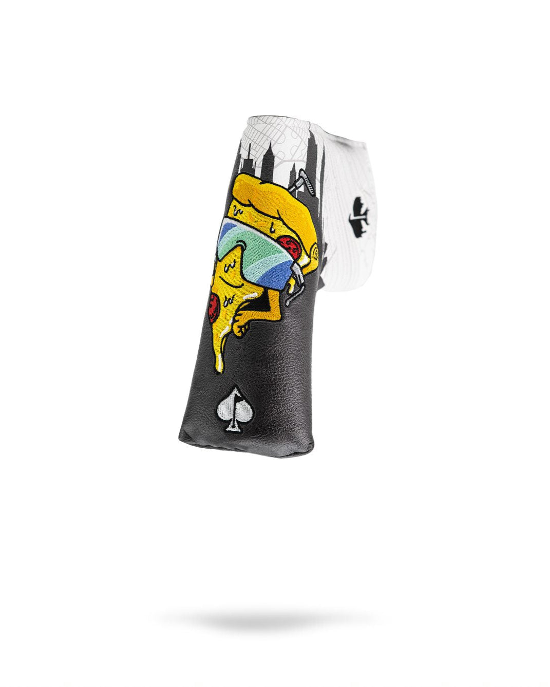 "Shady Slice Blade Putter Cover featuring a vibrant design and secure closure, ideal for golf enthusiasts."
