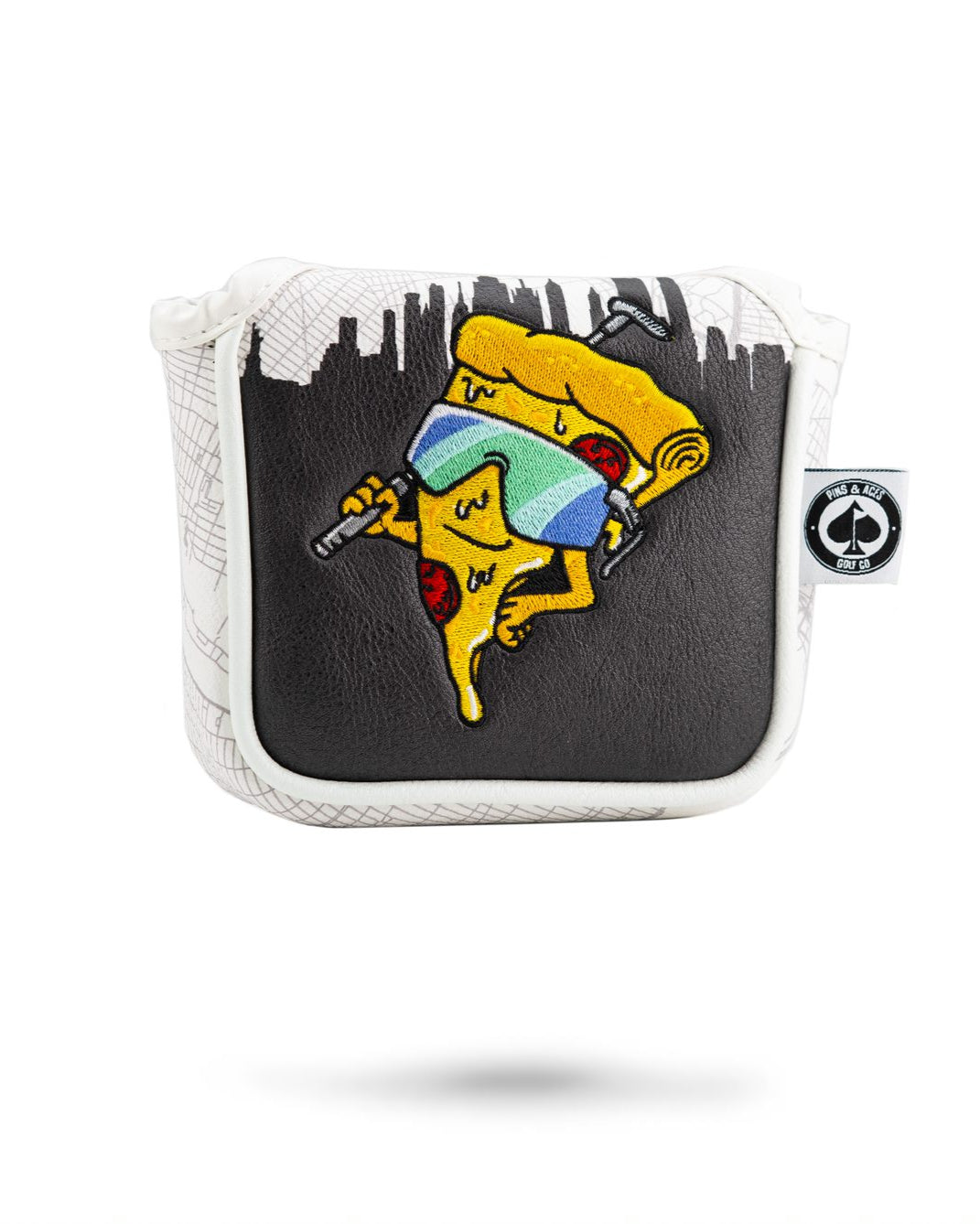 Shady Slice Mallet Cover featuring a vibrant tropical design and padded protection for golf mallets.