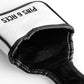 Black and white golf club headcover with bold "PINS & RICE" text, featuring a textured pattern and contrasting trim for bo...