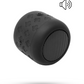 Alt text: "The Spade Speaker, a modern Bluetooth speaker with a sleek design in a floating pose against a minimalist background."