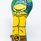 TMNT Leonardo driver cover featuring a vibrant design of the character with blue mask and sword, ideal for golf enthusiasts and Teenage Mutant Ninja Turtles fans.