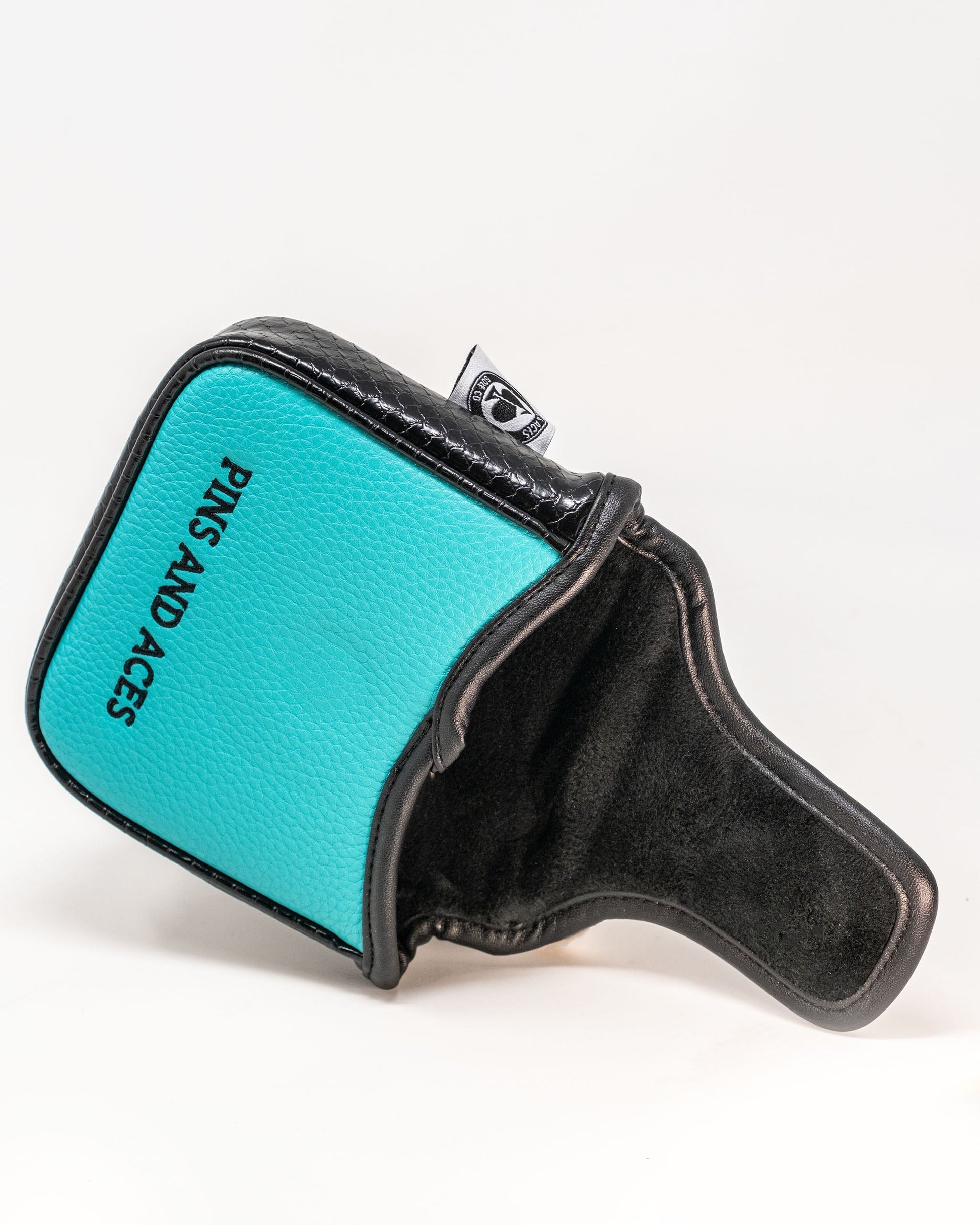 "The Rockies mallet cover featuring a scenic mountain design and durable fabric, suitable for protecting golf club putters."