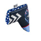 Top Gun Maverick themed golf club blade headcover with patriotic colors, logo embroidery, and star-spangled lining.