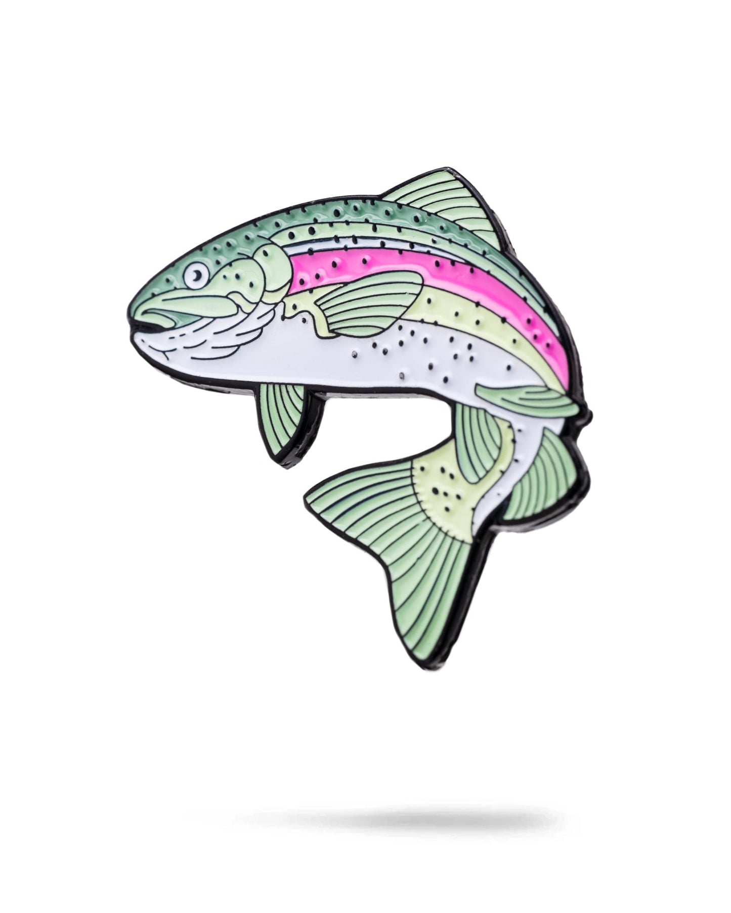 Trout ball marker featuring a colorful trout design, ideal for improving your golf game.