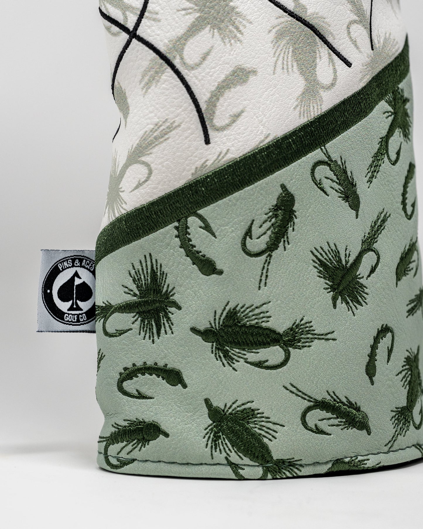 Trout head driver cover with vibrant colors and detailed fish design, made for golf clubs.