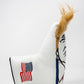 Trump Blade Putter Cover featuring a bold design with vibrant colors and a prominent Trump motif, ideal for golf enthusiasts.
