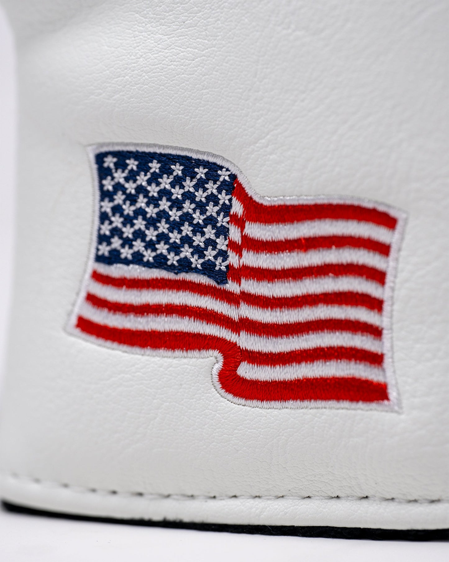 Trump Blade Putter Cover featuring a detailed design with a presidential theme, designed for standard blade putters.