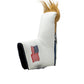 Trump Blade Putter Cover featuring a decorative design, ideal for golf enthusiasts.